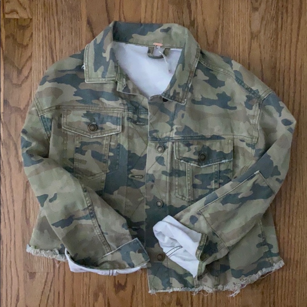 Cropped FP Camo Denim Jacket